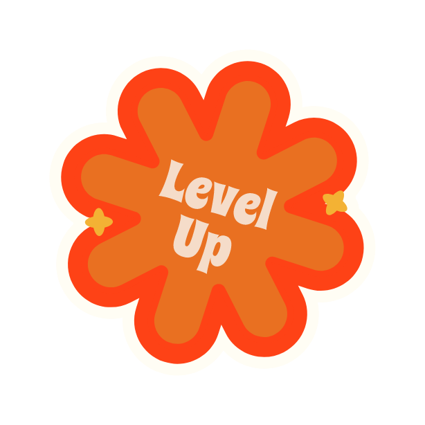 level up stickers grubers