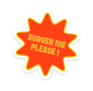 burger stickers restaurant fast food grubers